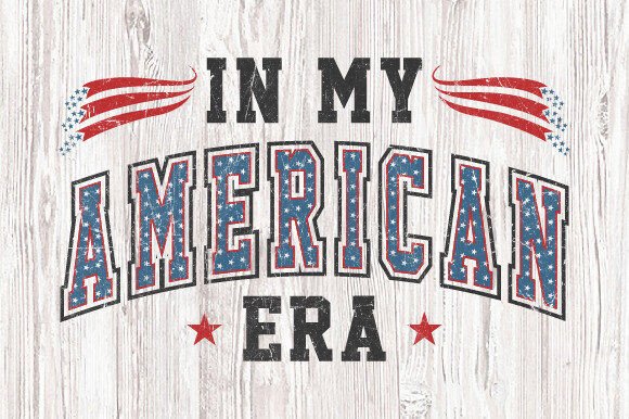 In My American Era Retro 4th of July Embroidery Design