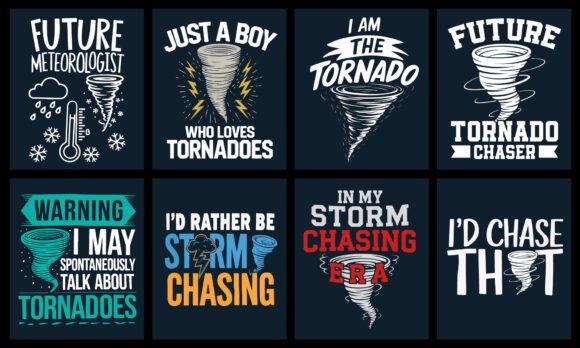 Storm Chaser T-Shirt Design Bundle