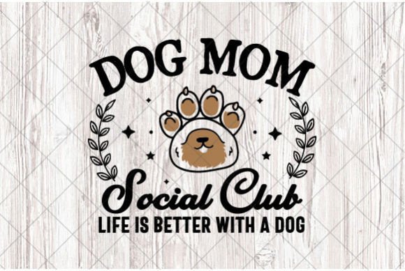 SVG Dog Mom Social Club PNG Retro Design